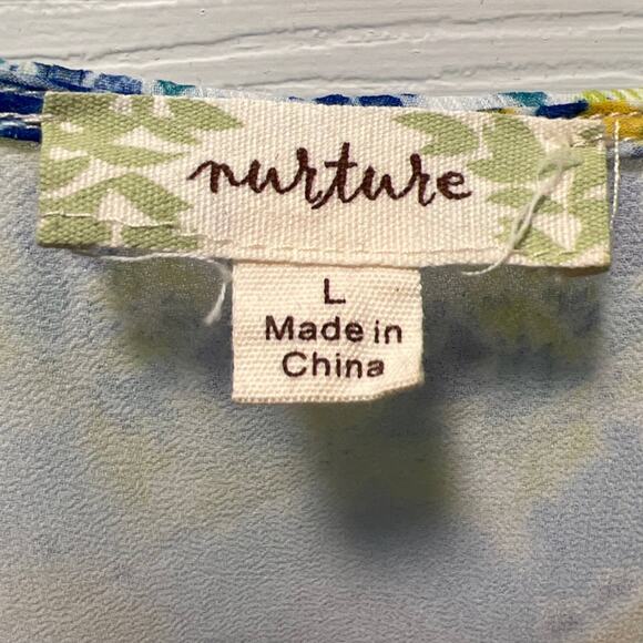 Nurture, Sleeveless Maxi Summer Dress, Gather waist, Blue, L - Picture 2 of 9